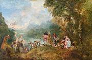 WATTEAU, Antoine The Embarkation for Cythera oil on canvas